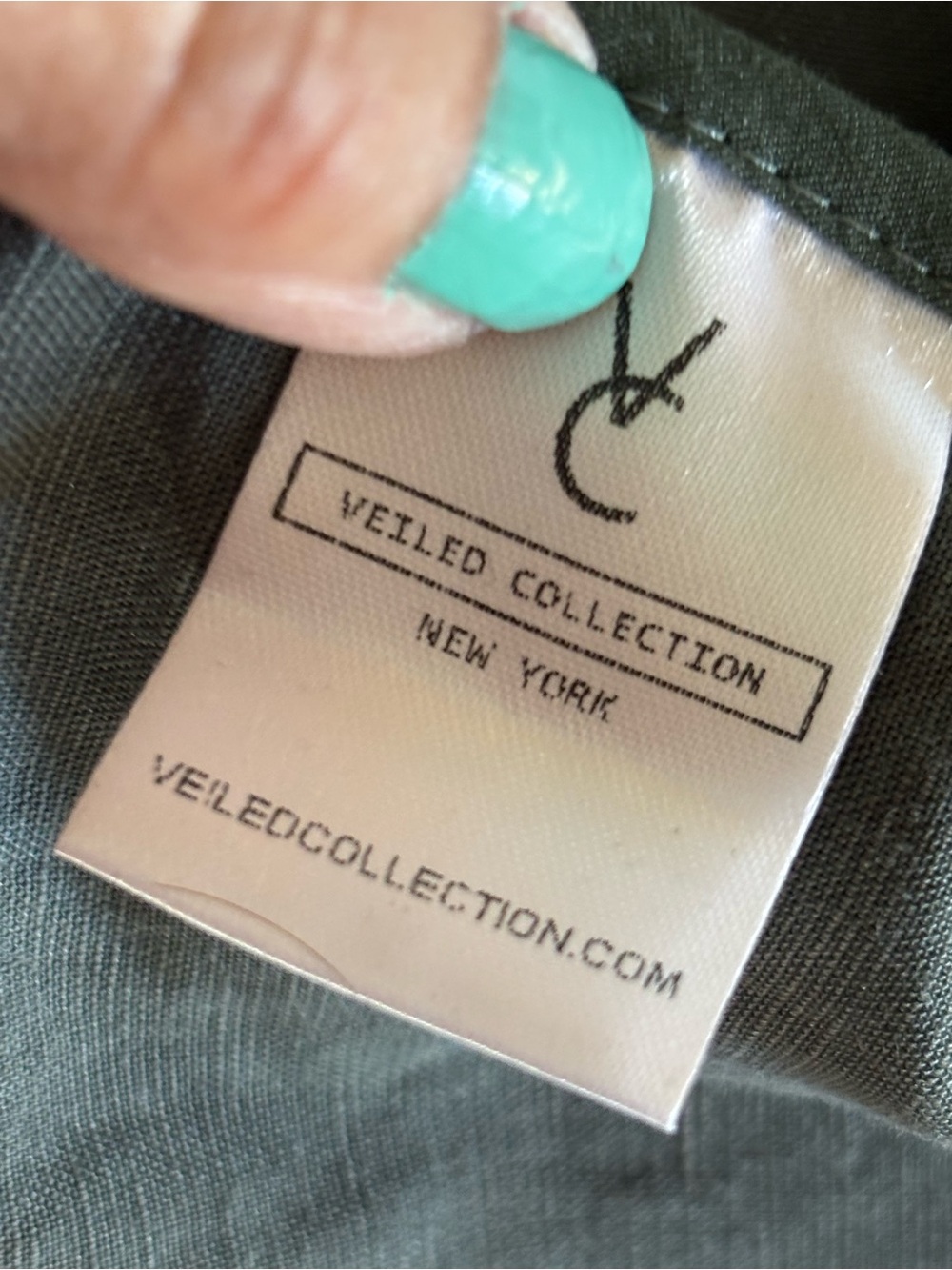 Veiled NY sage linen blend maxi wrap skirt Sz S New - Picture 9 of 10